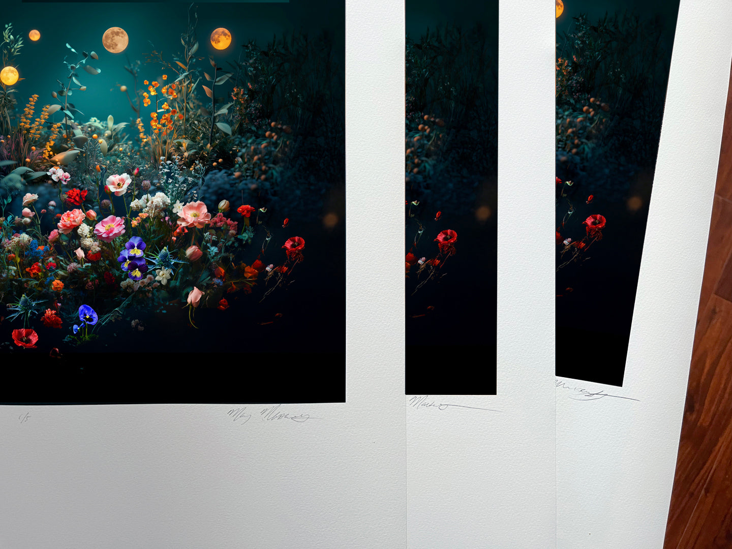 fundraiser print, Swale, Floating Garden, collage, photography, contemporary art, mary mattingly, artist, eco art, floral artwork with a dark, mystical atmosphere.