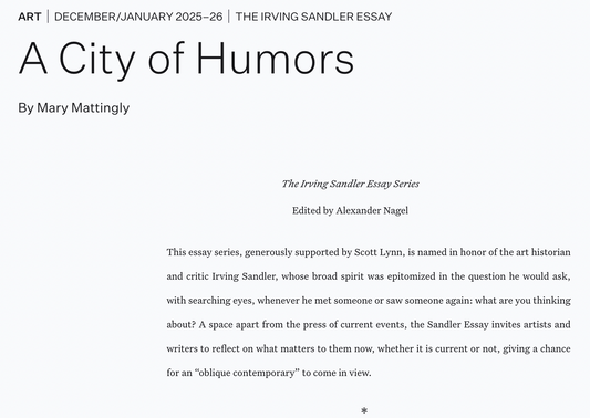 A City of Humors in the Brooklyn Rail