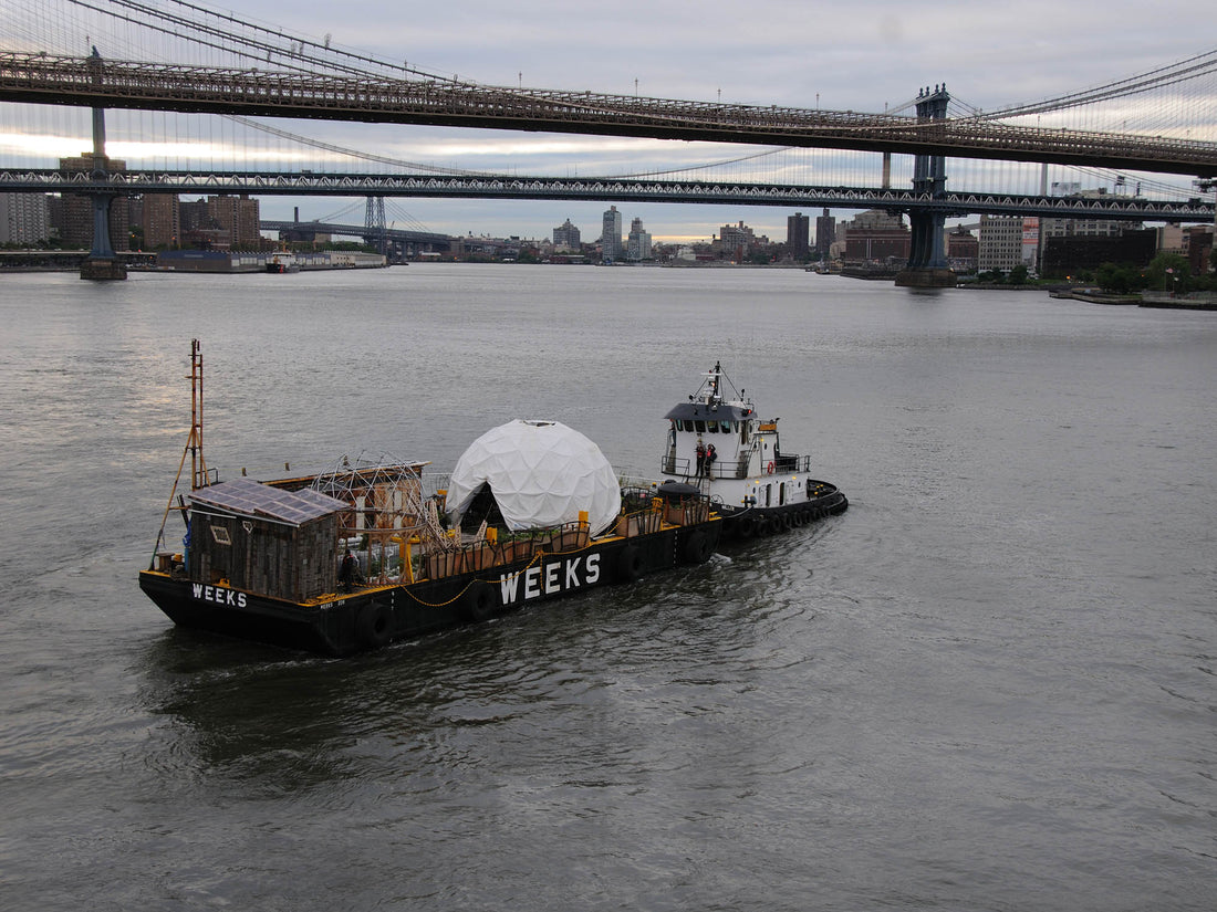 Waterpod, 2009, a floating habitat and temporary public park in New York by Mary Mattingly and collaborators