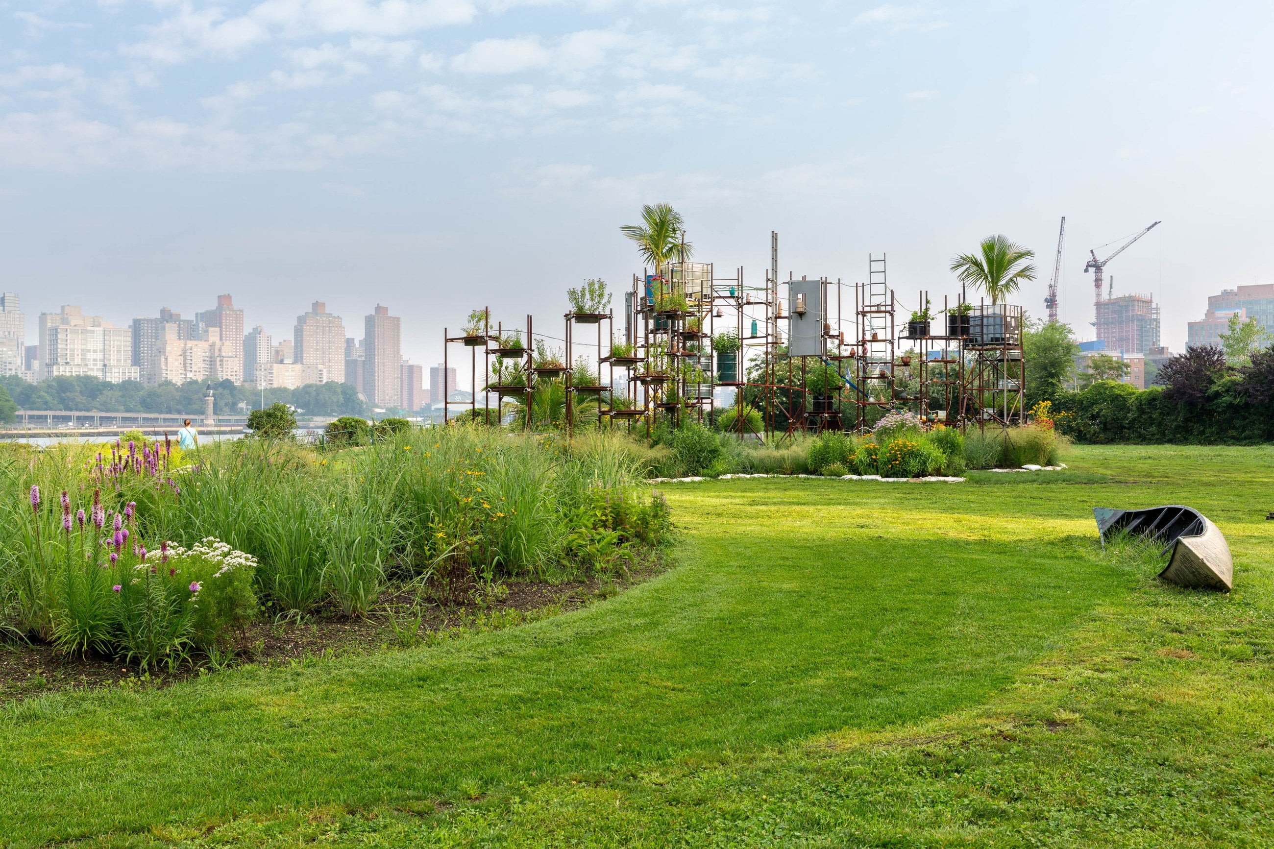 Ebb of a Spring Tide installed at Socrates Sculpture Park