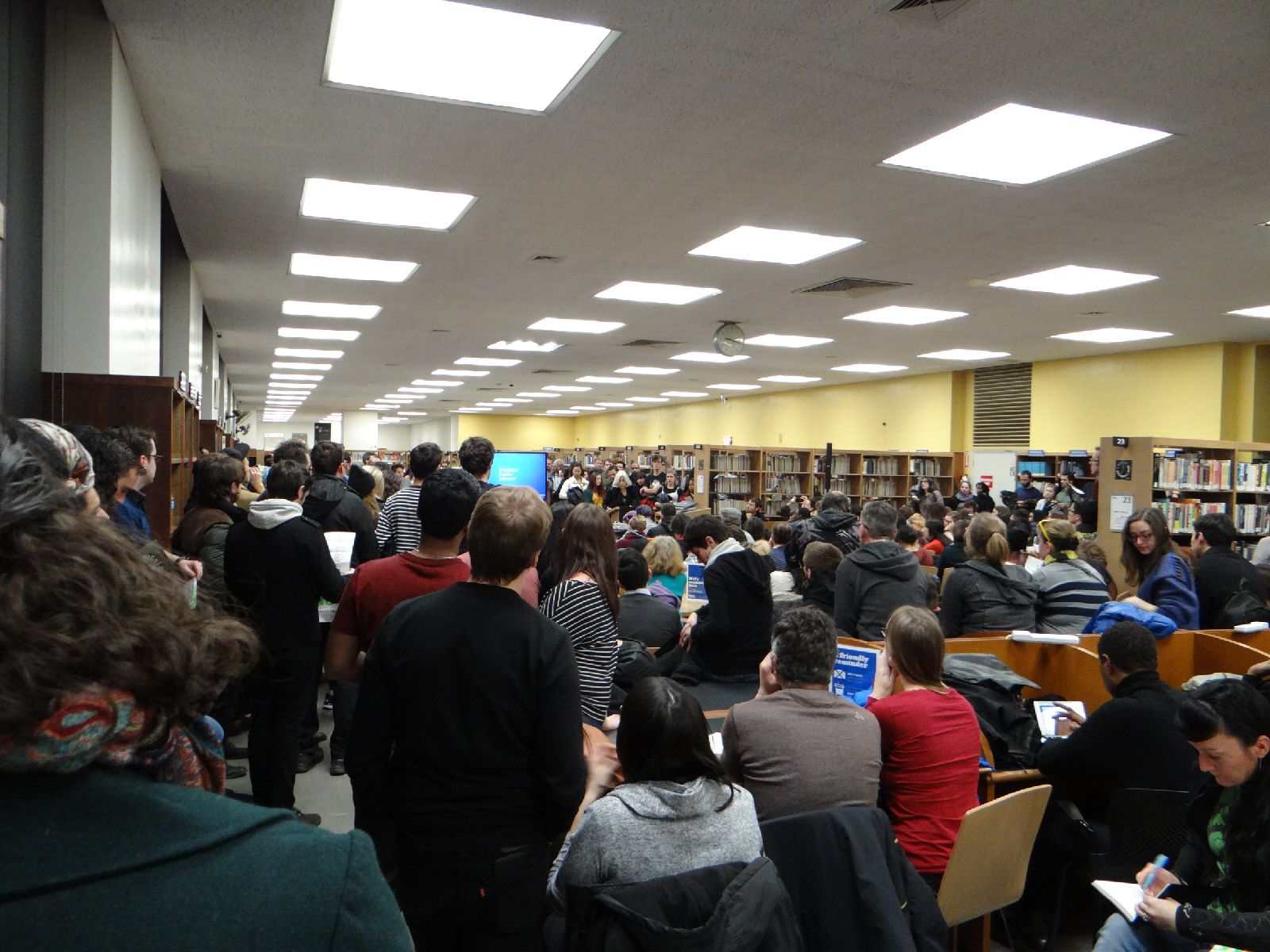 Audience gathered for a public lecture
